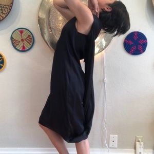 Sleeveless Lanvin Dress w/ Twisted Back Drape